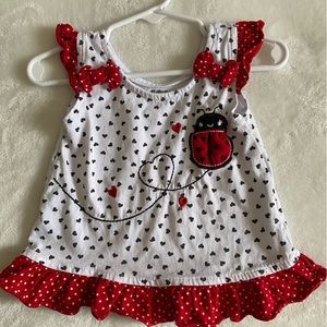 DDG Darlings ladybug top. Super cute for Summer! SZ 12M
